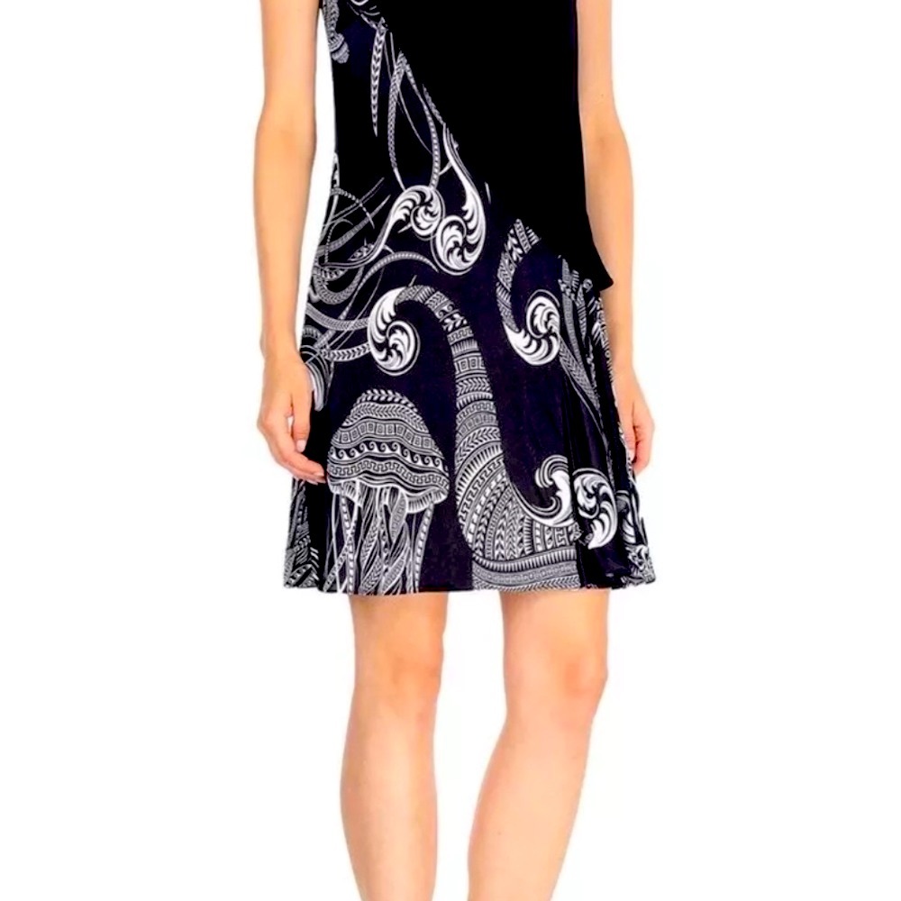 VERSACE COLLECTION Black And White Layered Dress Size 46 New With Tags!